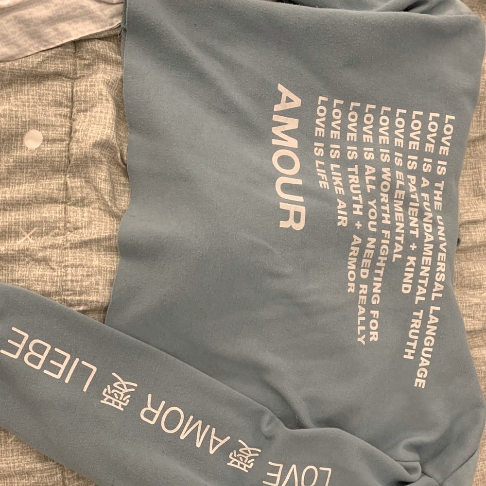 Love is Amour cropped hood w/ sleeves